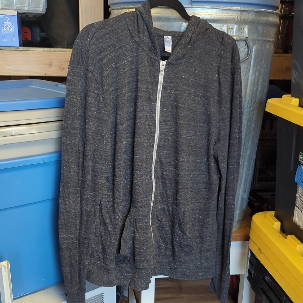 Men's Gray Zip up Alternative Earth Sweatshirt